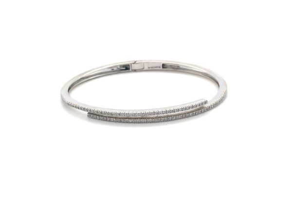 Pre-Owned Diamond set hinged bangle