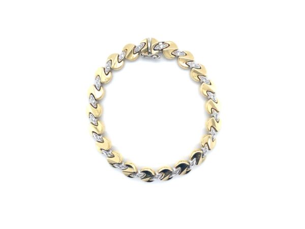 Pre-Owned 18ct Gold Diamond set bracelet