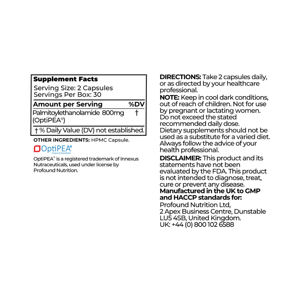 DiscomfortReliefPro™ – Palmitoylethanolamide (PEA) Natural Pain Relief