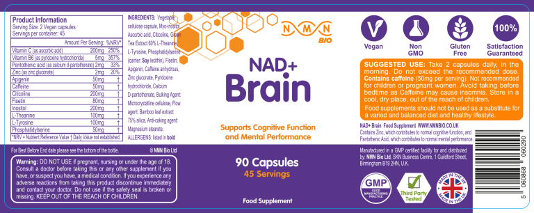NAD+ Brain (90 Capsules) 50mg