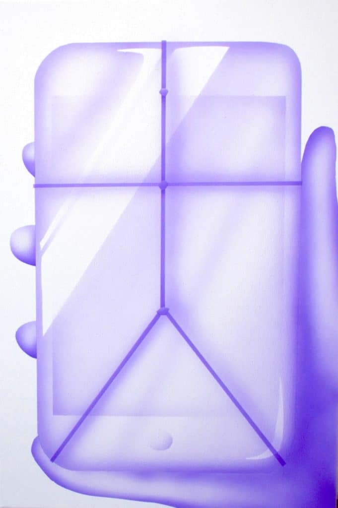 Morgan Wills_Man Machine_2019_ acrylic on canvas_40x60cm_Sid Motion Gallery