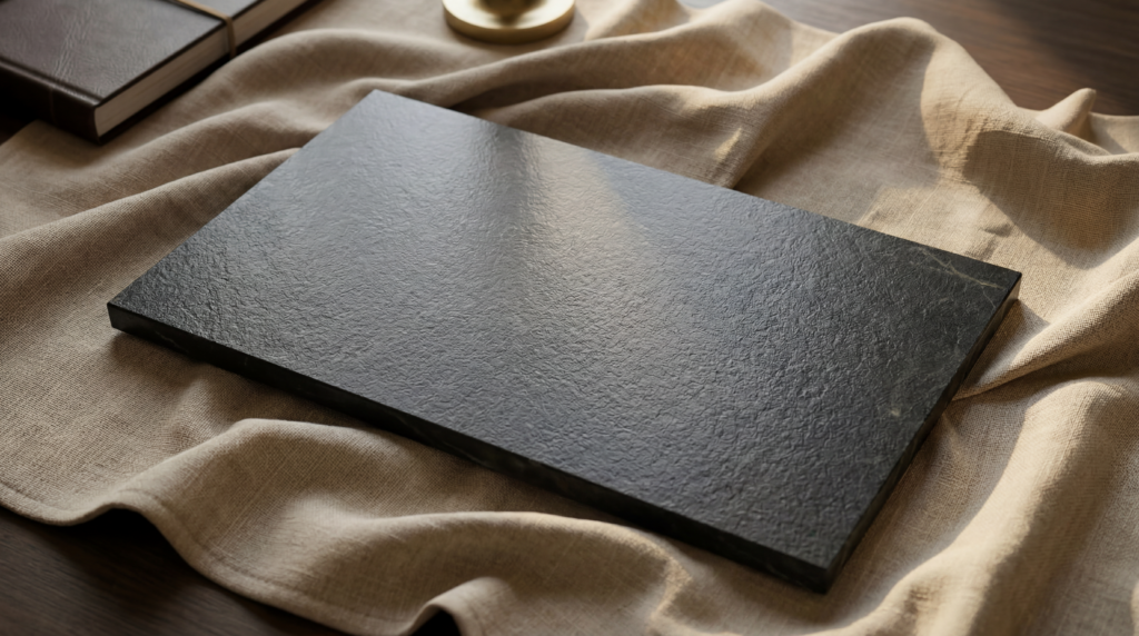 leathered stone surface with textured finish