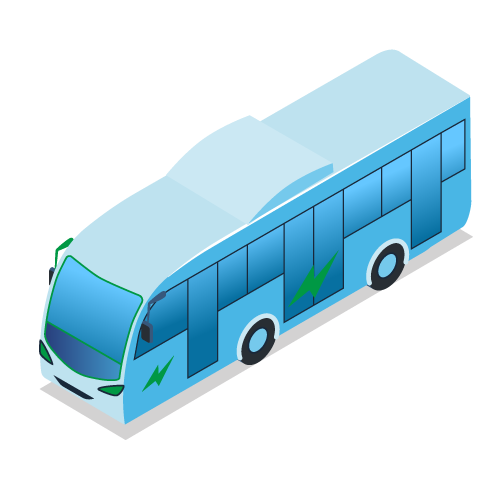 Illustration of an electric bus.