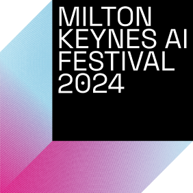 Logo blue and pink – Milton Keynes AI Festival 2024 logo with blue and pink gradient.