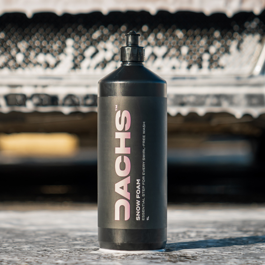 A close-up of a single Dachs car care product, highlighting the packaging design.