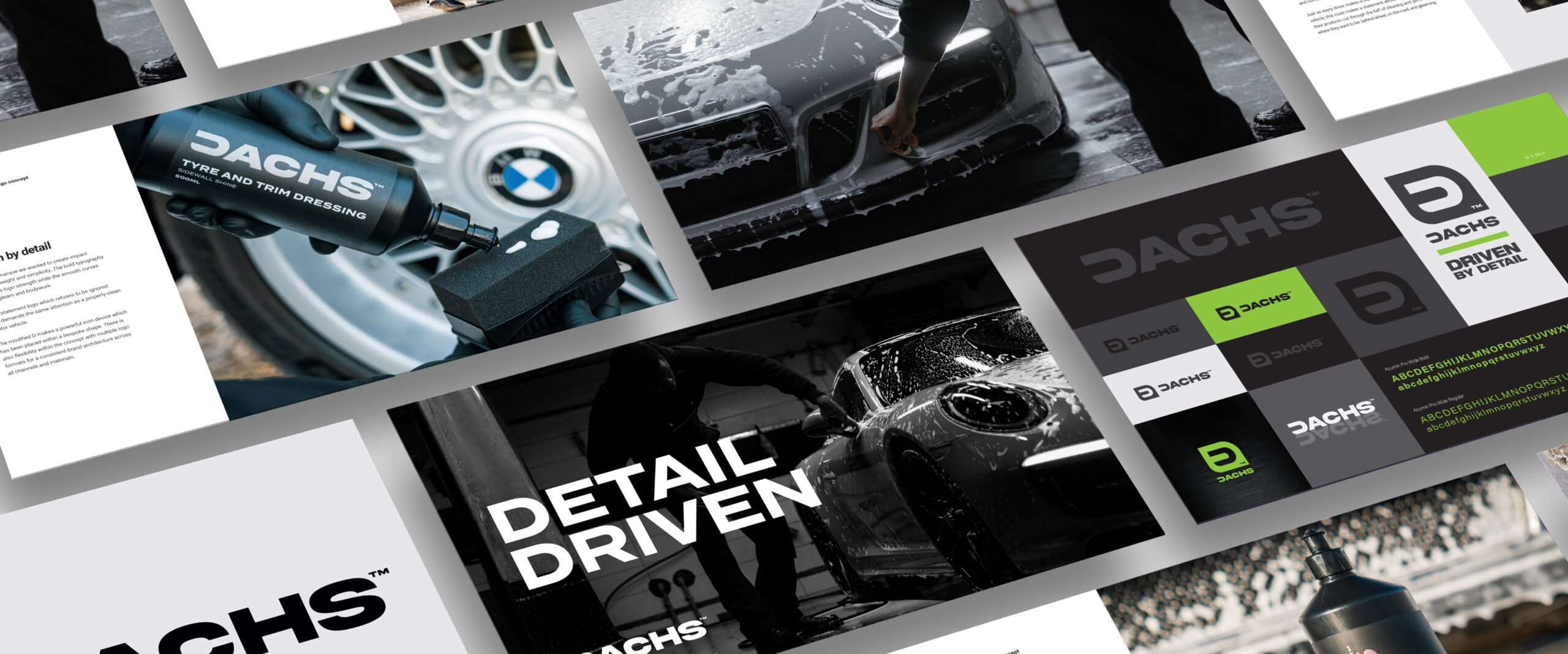 A snapshot of the Dachs brand guidelines, showcasing logo usage and typography.