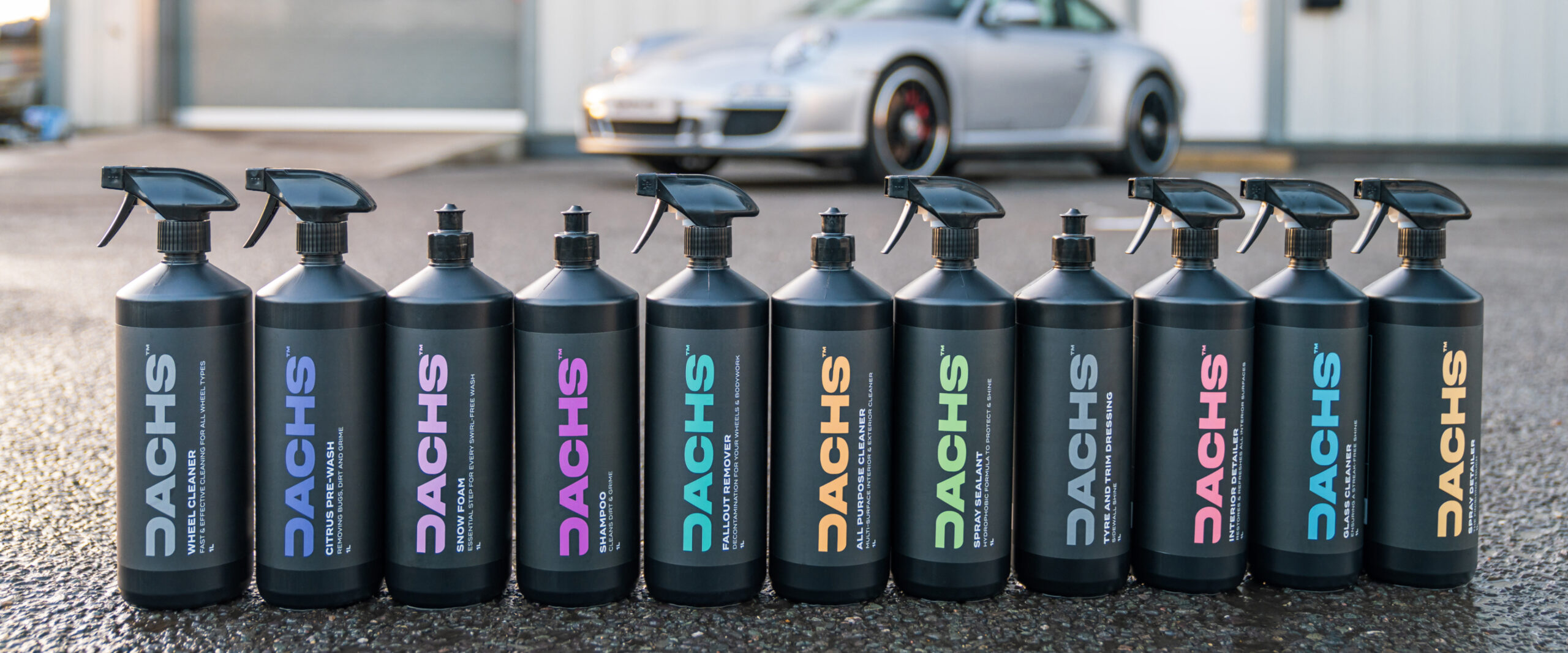 Dachs product range aligned in a row showing consistency