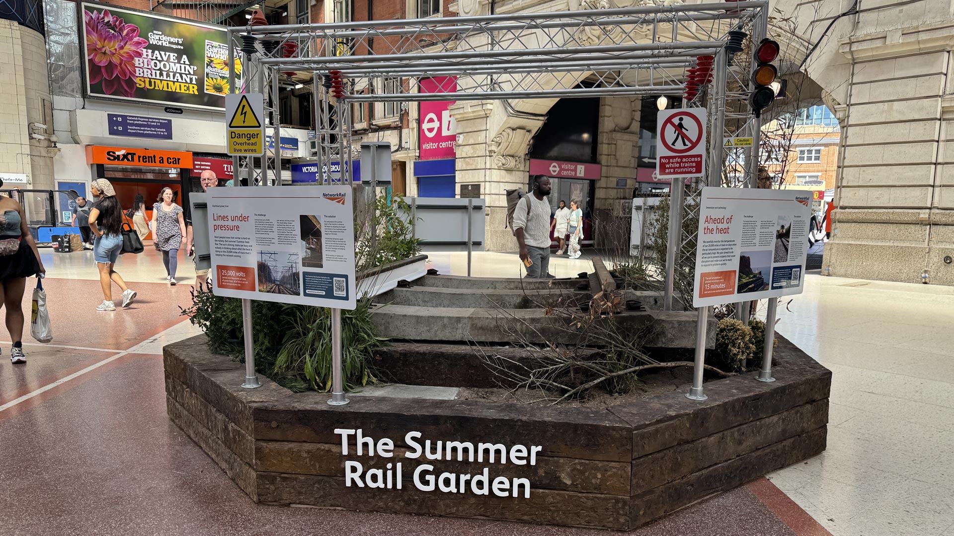 Network Rail Summer Rail Garden at Victoria Station
