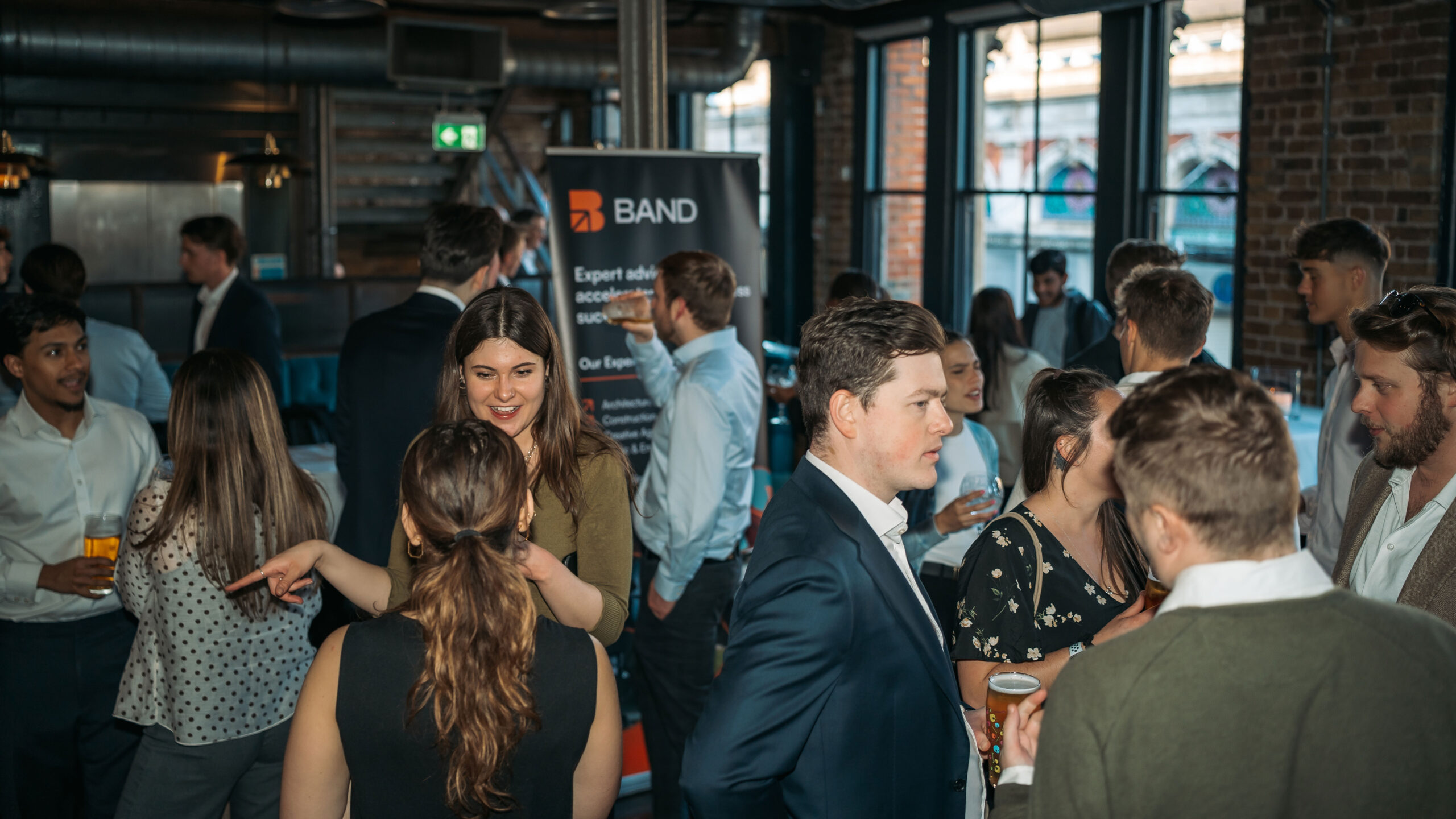 Group of young professionals at networking event