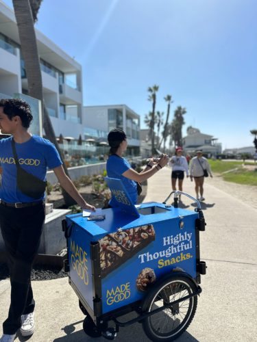 madegood snack trike on the beachfront