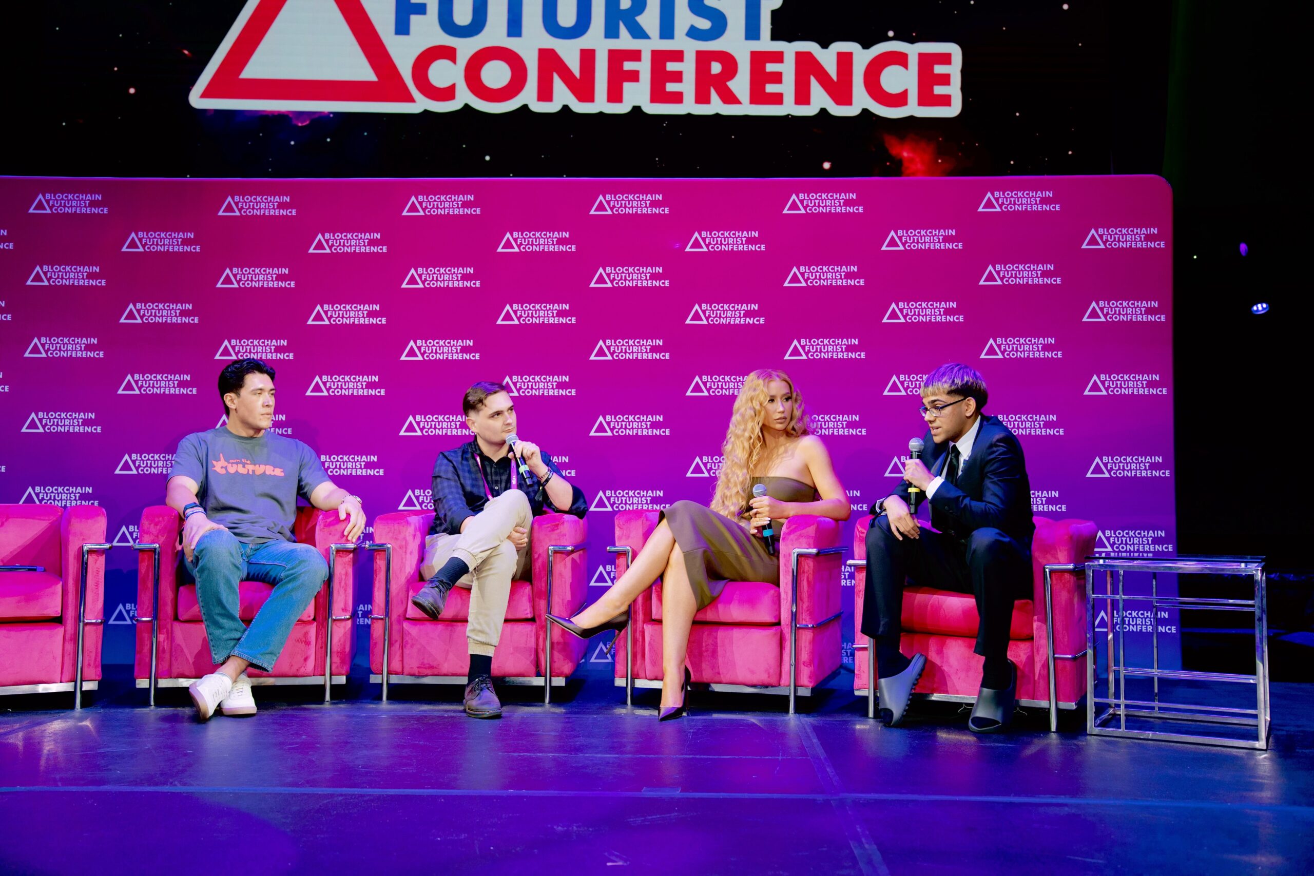 people on a conference stage